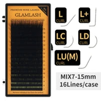 GLAMLASH Y YY W Shape Mesh Fake Natural Eyelash Extension C/D/L/LU Makeup Lashes Hand-woven Y False Premade Volume Lash