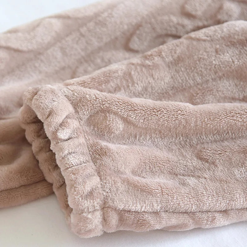 Winter Pajamas Home Pants For Women Elastic Trousers Loose Warm Thicken Fannel Pijamas Pants Sleepwear Printed Autumn Nightwear
