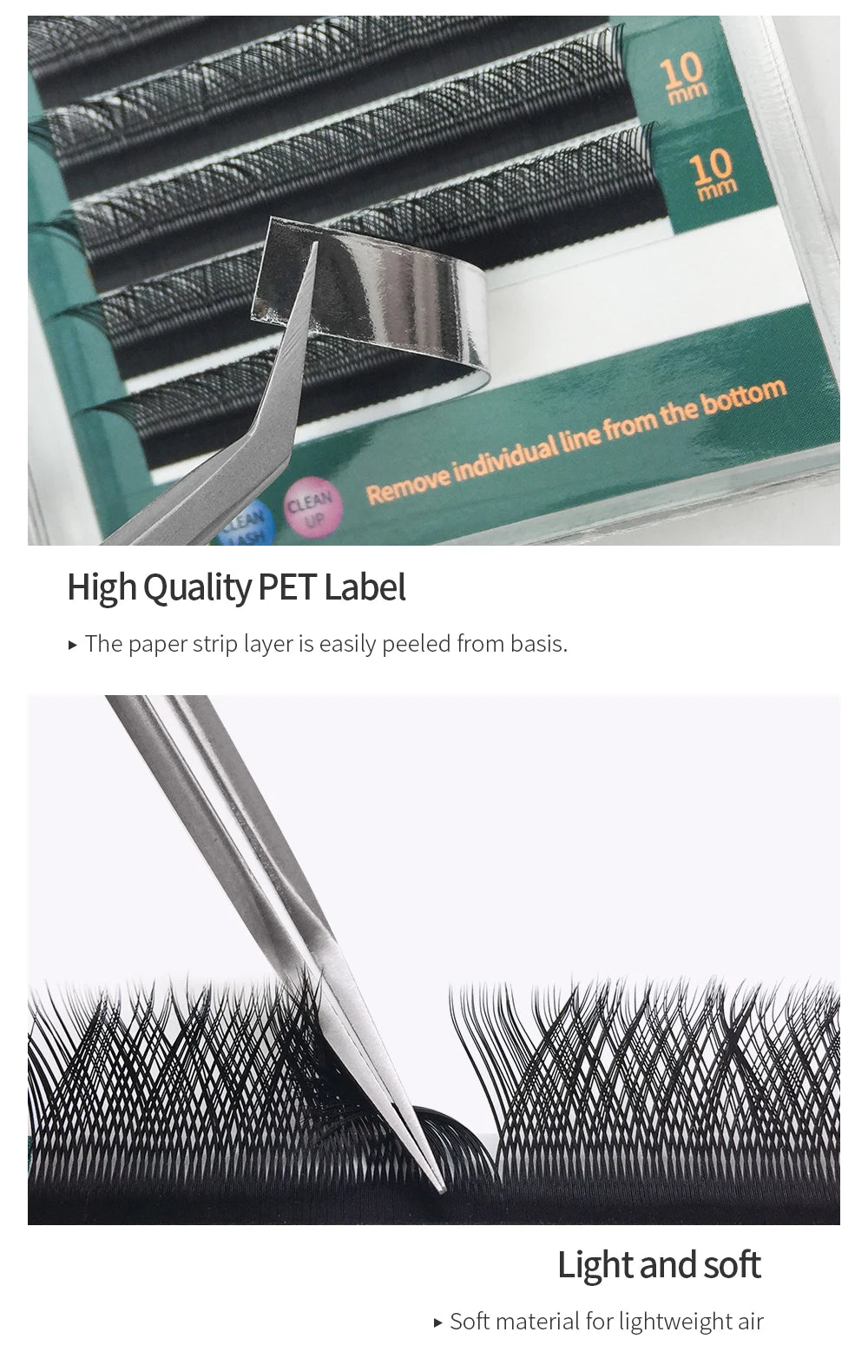 GLAMLASH Y YY W Shape Mesh Fake Natural Eyelash Extension C/D/L/LU Makeup Lashes Hand-woven Y False Premade Volume Lash