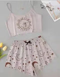 Hot Women's Sleepwear Cute Cartoon Print Short Set Pajamas for Women Pajama Set Sweet Short Sleeve V-Neck & Shorts Summer