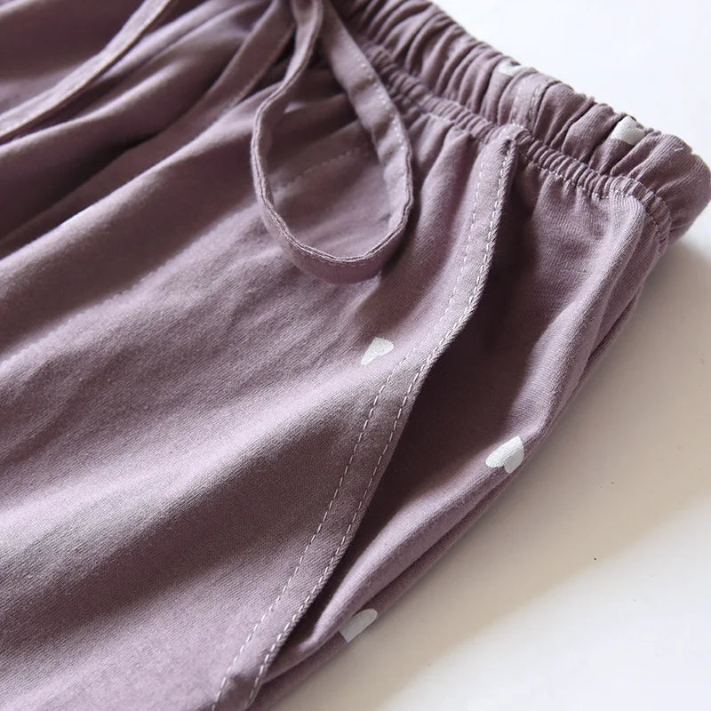 Winter Pajamas Home Pants For Women Elastic Trousers Loose Warm Thicken Fannel Pijamas Pants Sleepwear Printed Autumn Nightwear
