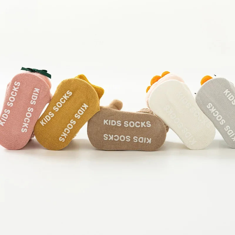 Baby Socks Spring and Autumn Non-slip Floor Socks Newborn Baby Cartoon 3D Doll Toddler Socks 0-24 Months