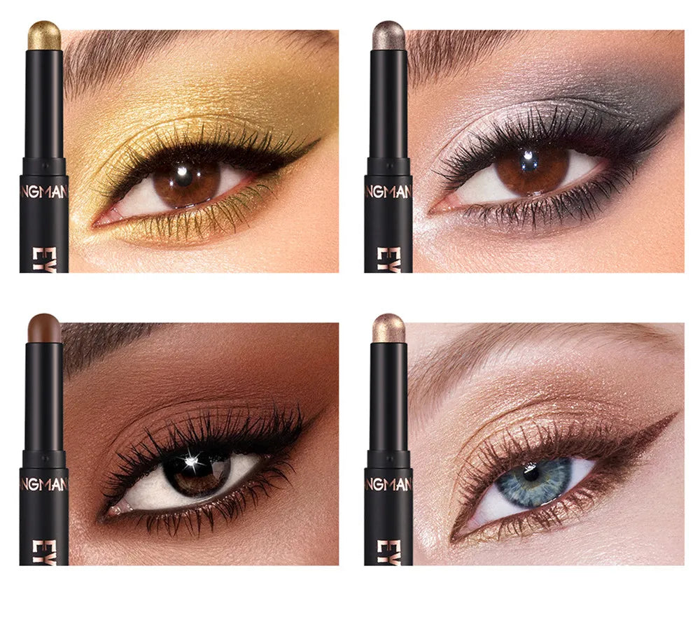 1PC Waterproof Pearlescent Eyeshadow Pencil Stick 8 Colors Lasting Glitter Shimmer Eye Shadow Highlighter Pen Eyes Makeup Tools