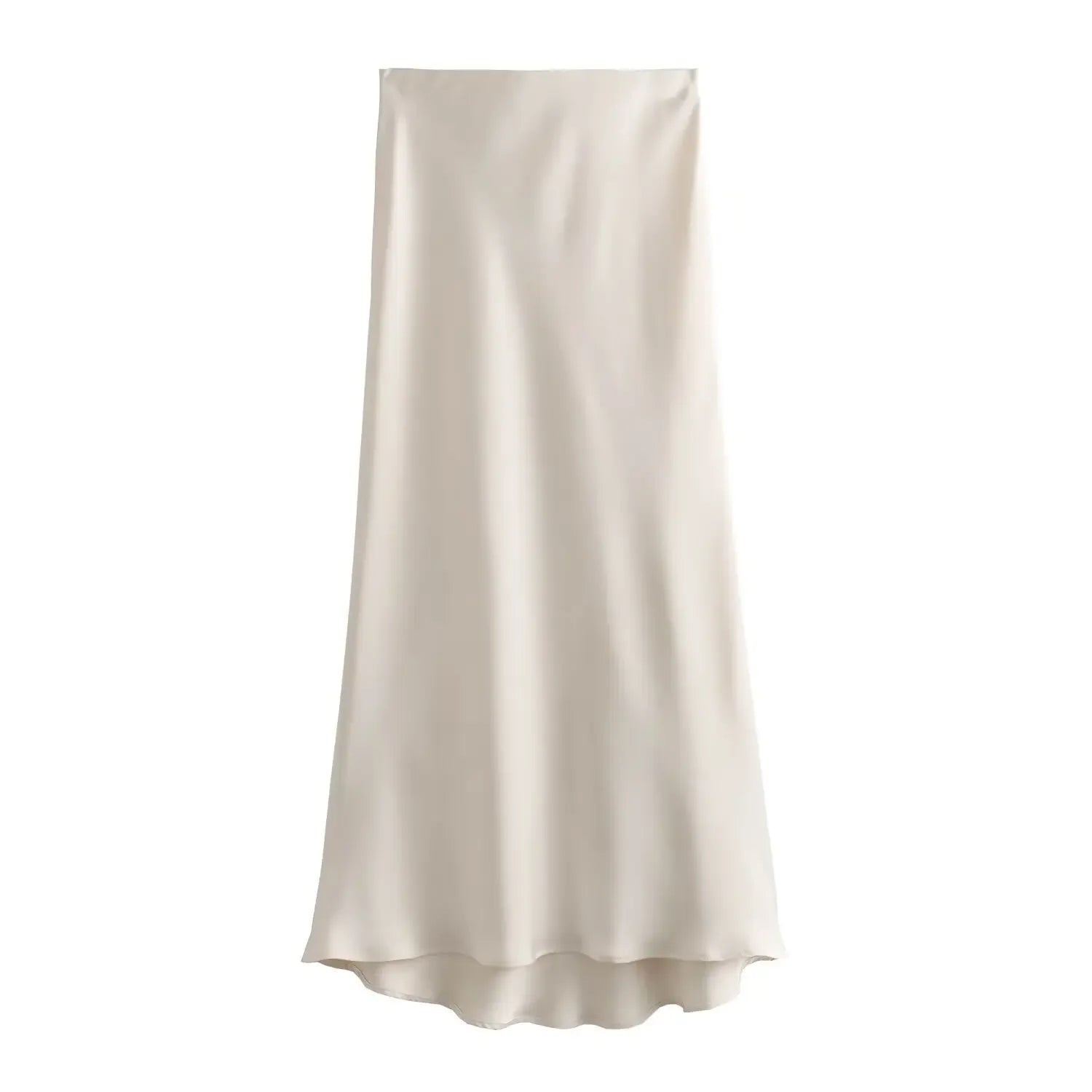Willshela Black Satin Skirt Woman High Waist Elegant Long Skirts For Women Fashion Summer Midi Skirt Office Women's Skirts