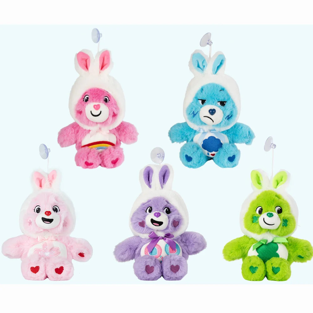 Care Bears 20cm Suction Cup Plush Pendant Rabbit Ear Bear Doll Car Home Decor Bag Ornament Lovely Birthday Gift for Kids & Fans