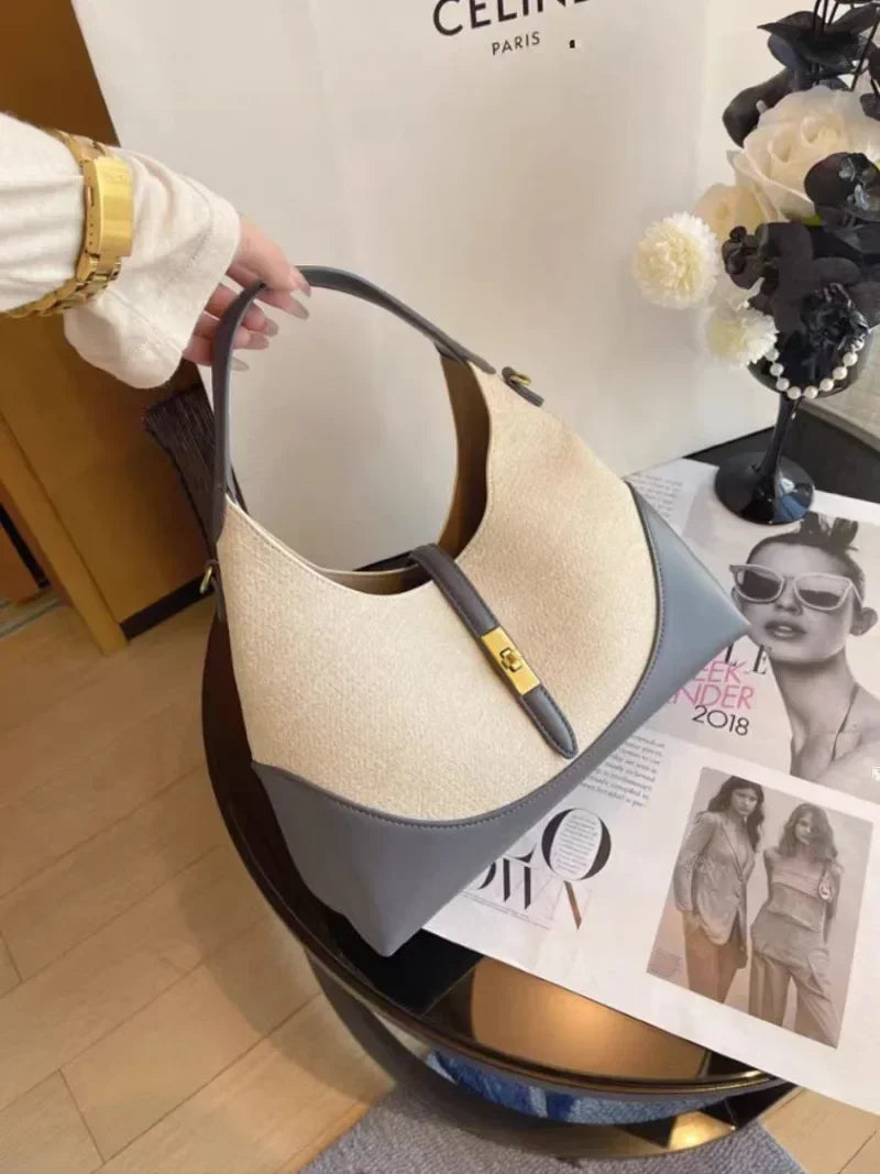 Fashion Women Handbag New Large Capacity Patchwork Crossbody Bag Multifunctional Commuting Shoulder Bag Designer Bag Dinner Bag
