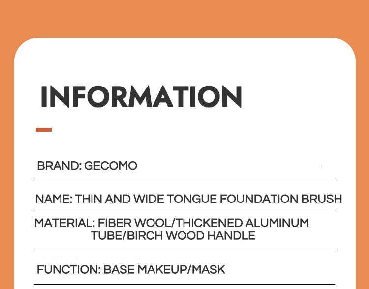 Hot Sale Flat Head Makeup Brush GECOMO Foundation Brush Quickly Apply Foundation Makeup