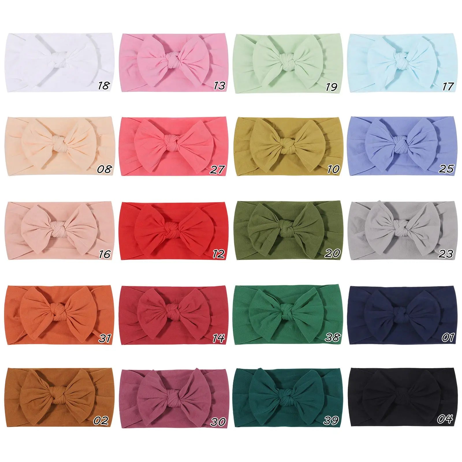 48 colors Baby Bowknot Hairband Broadside Headband Kids Girls Boutique Elastic Protect Turban Headwear Baby Hair Accessories