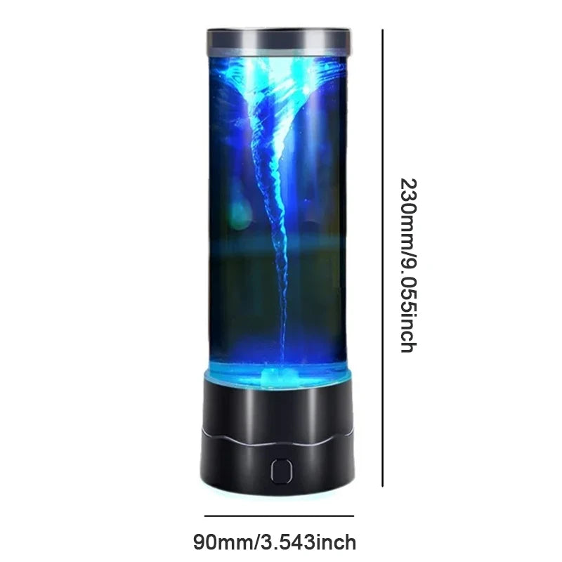 LED Tornado Night Light USB Multi-Colour Changing Atmosphere Lamp Creative Home Decor Lamp Children's Birthday & Christmas Gift