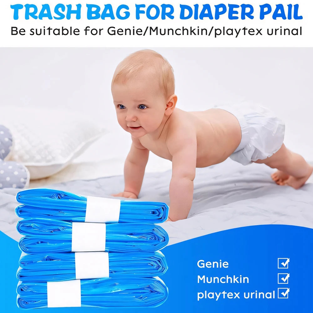 Diaper Pail Refill Bags For Diaper Genie For Munchkin For Dekor For Angelcare For Tommee Tippee and Playtex Diaper Pails Refills