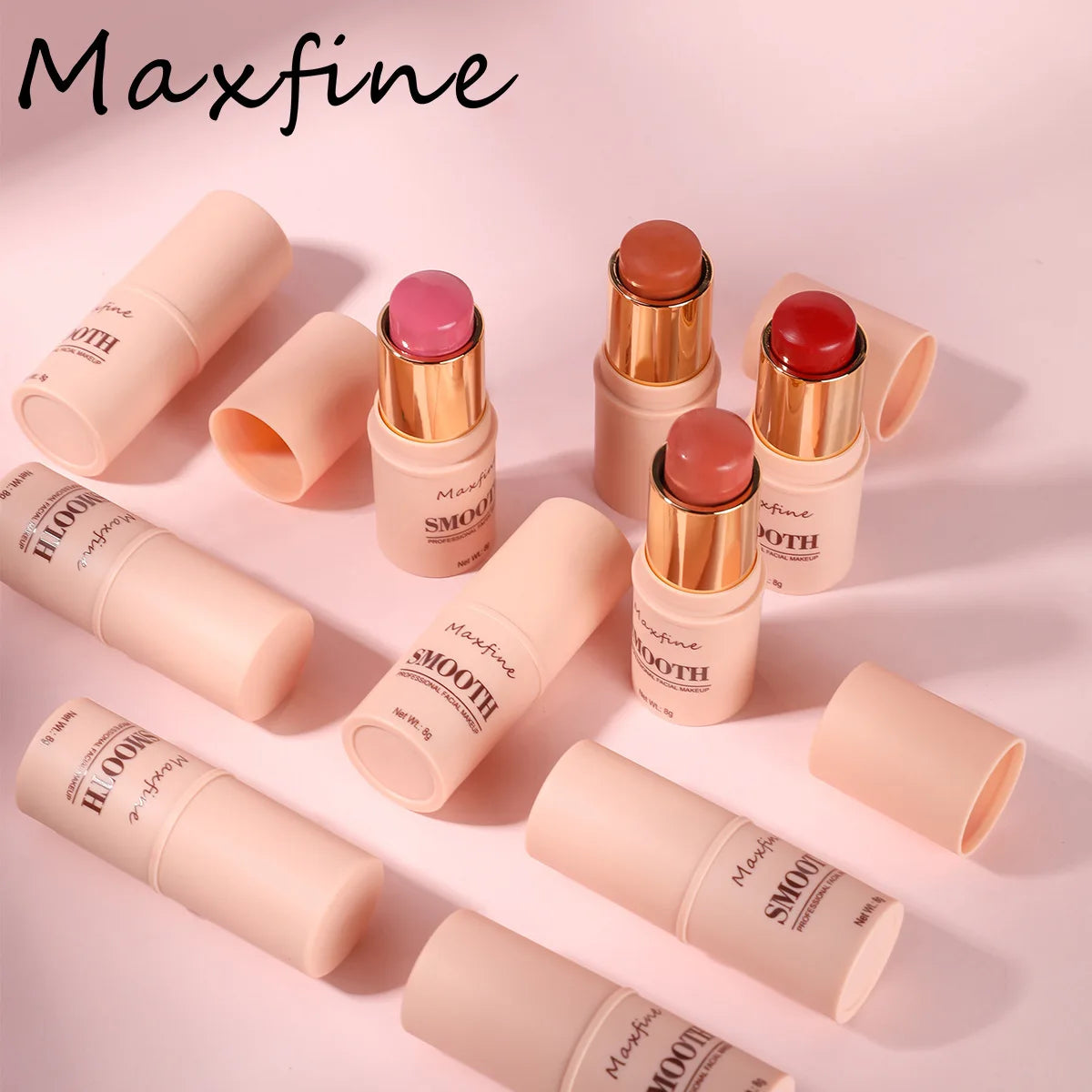 Facial Powder Blusher Stick Cream Shadow Highlight Repair Monochrome Expansion Color Shrink Red Rouge Concealer