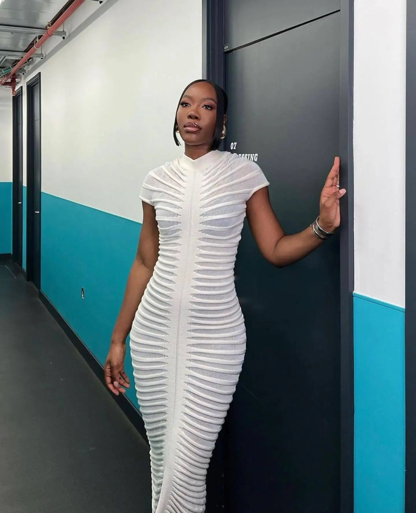 Sexy Bodycon Long Dress Women Summer Slim Fashion Short Sleeve Bandage Maxi Party Dresses Woman Skirt Elegant Vestidos