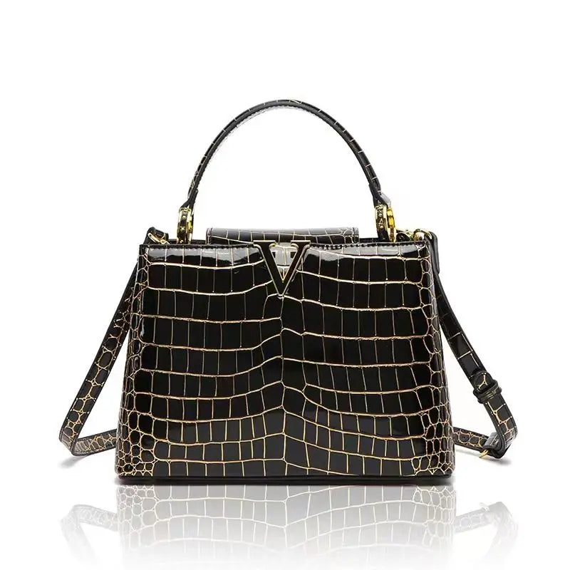 Luxury Designer Brand bolsa feminina  High-quality сумка Leather Crocodile Print Shoulder Handbags for Women 가방 Hot Sell