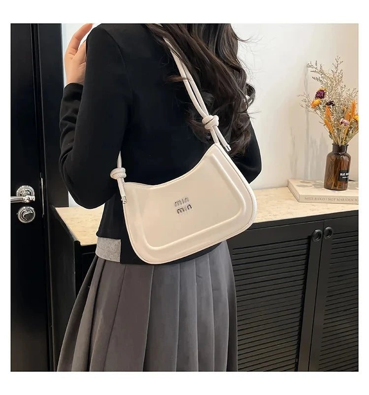 2025 Summer Trendy Shoulder Bag for Women, Elegant Crescent Crossbody Purse, Office Commuter Bag, Luxury Texture