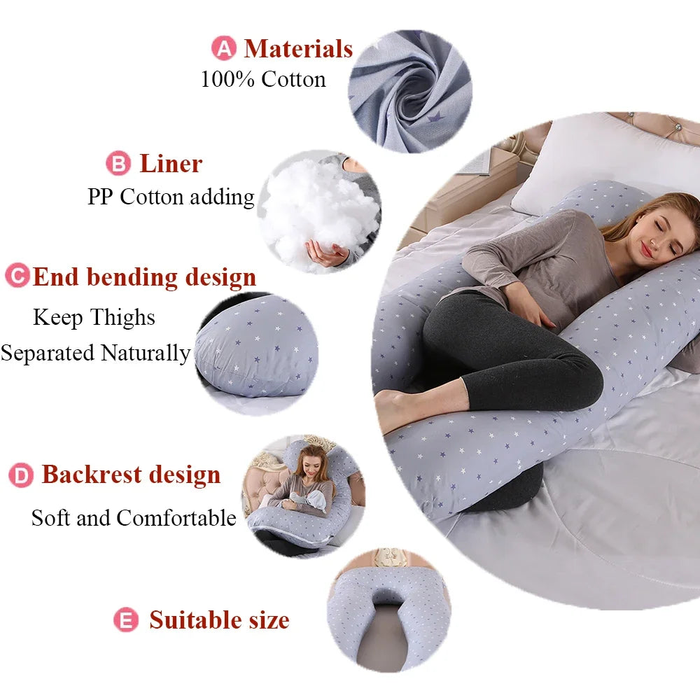 Pregnancy Pillow 130*70cm Sleeping Waist Pillow for Pregnant Women Nursing Pillow Breastfeeding Cushion for Women
