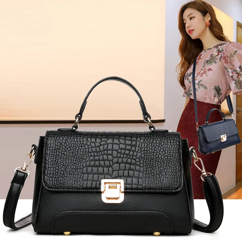 Brand Luxury Large Capacity Multilayer Shoulder Messenger Bag Women High Quality Leather Handbag Design Female Crossbody Tote