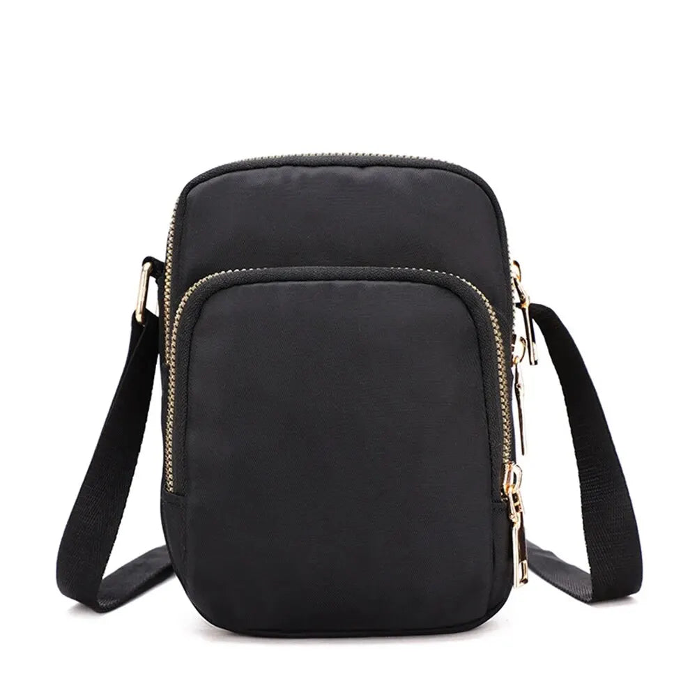 Women Bag Waterproof Shoulder Bag Crossbody Zipper Mobile Phone Lady Female Multifunction Handbag Wrist Purse Womens Pouch