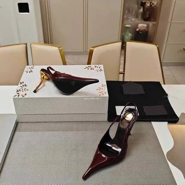 Summer high-heeled pointed women's sandals, European and American fashion runway parties, weddings, women's high heels