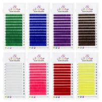 GLAMLASH Y YY W Shape Mesh Fake Natural Eyelash Extension C/D/L/LU Makeup Lashes Hand-woven Y False Premade Volume Lash