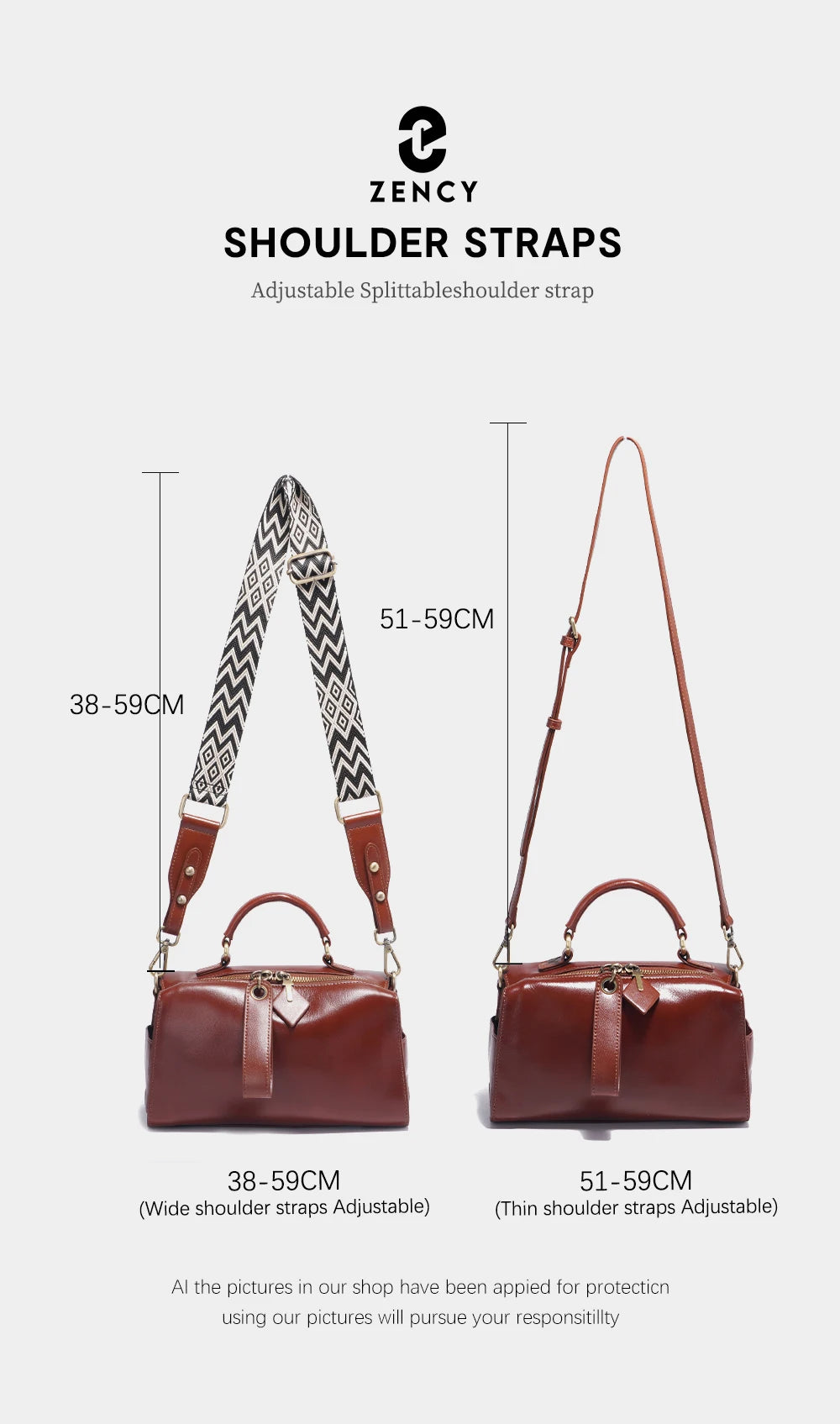Zency Oil Wax Leather Vintage Green Handbag Women Shoulder Bag Satchel Black Wave Pattern Wide Strap Classic Boston Bag Purse