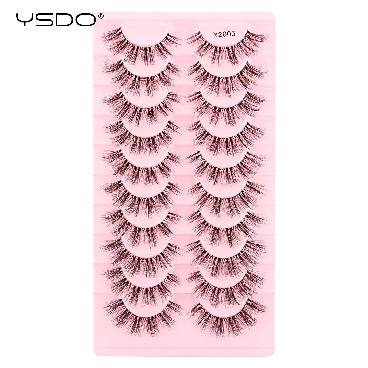 YSDO Natural False Eyelashes 3/6/10 Pairs Wispy Faux 3D Mink Lashes Reusable Fluffy Cat Fake Lashes Extension Makeup Tool Cílios