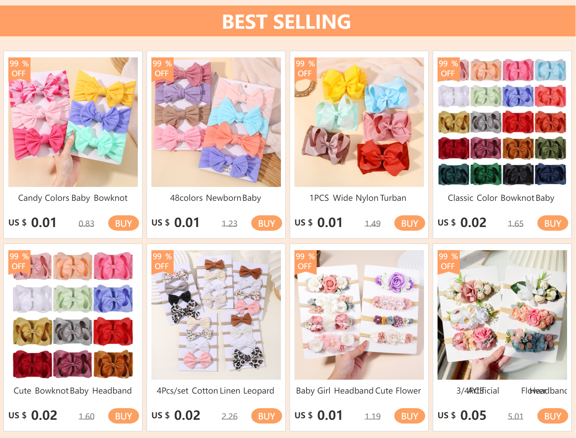 48 colors Baby Bowknot Hairband Broadside Headband Kids Girls Boutique Elastic Protect Turban Headwear Baby Hair Accessories