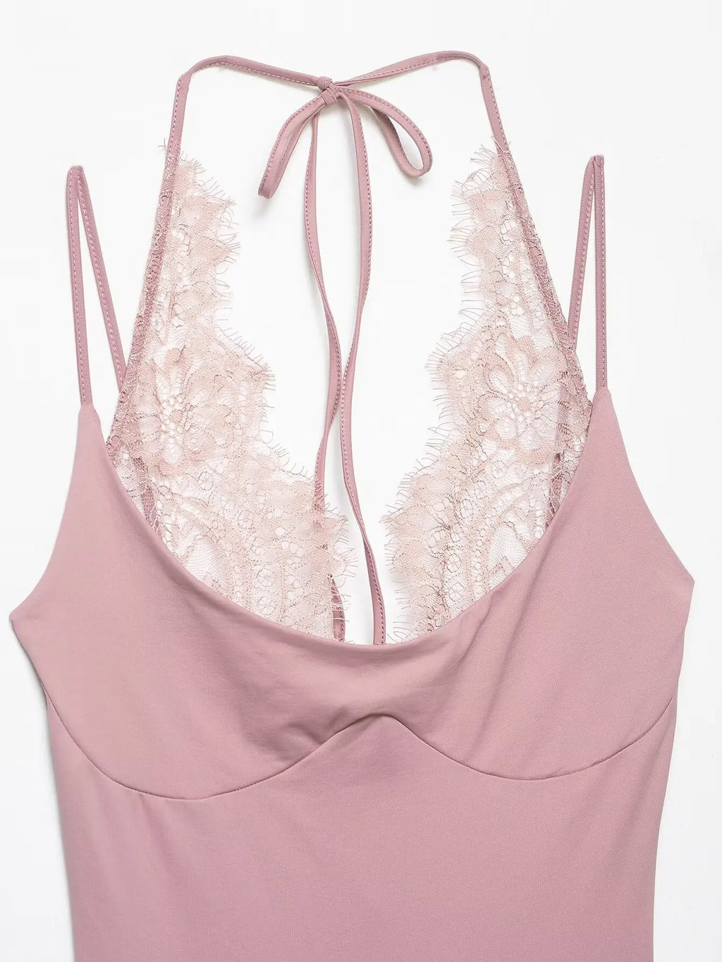 KONDALA Woman Sexy Night Party Pink Bodysuits Patchwork Lace Sleeveless Streetwear Slim Bodysuits Fashion Mujer Sheath Tops