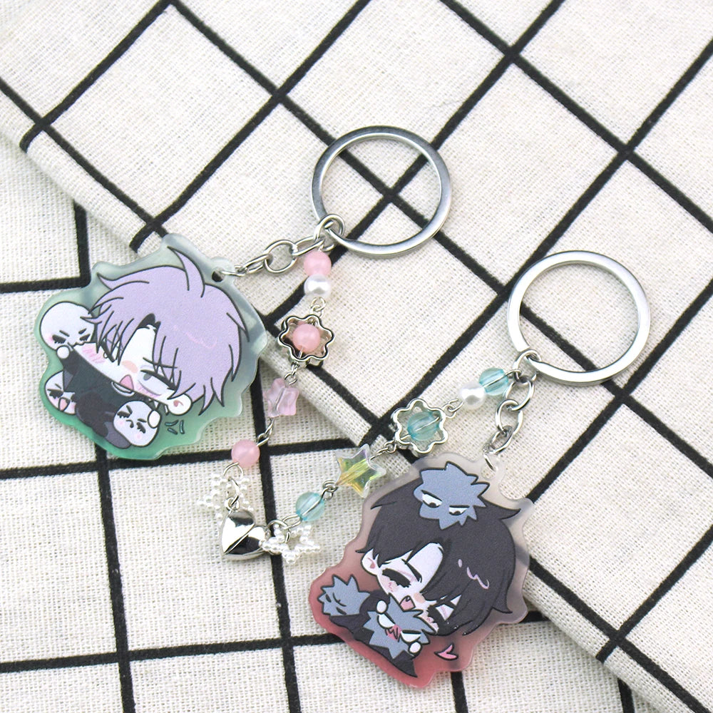 Alien Stage Ivan & Till Cartoon Keychain Acrylic Chain for Woman Men Fashion Anime Figure Acrylic Keyring Pendant Gift