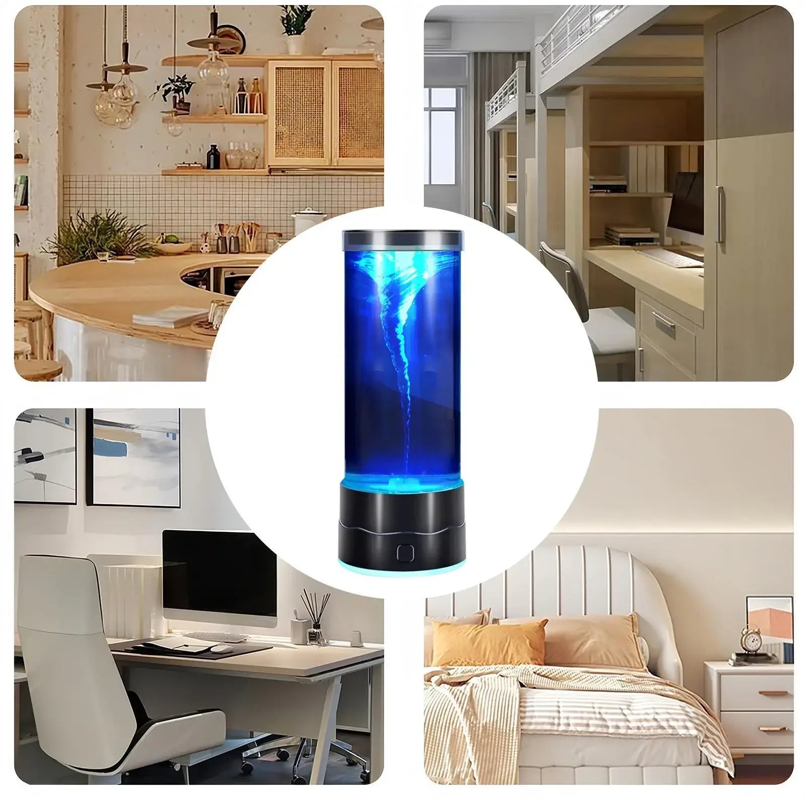 LED Tornado Night Light USB Multi-Colour Changing Atmosphere Lamp Creative Home Decor Lamp Children's Birthday & Christmas Gift