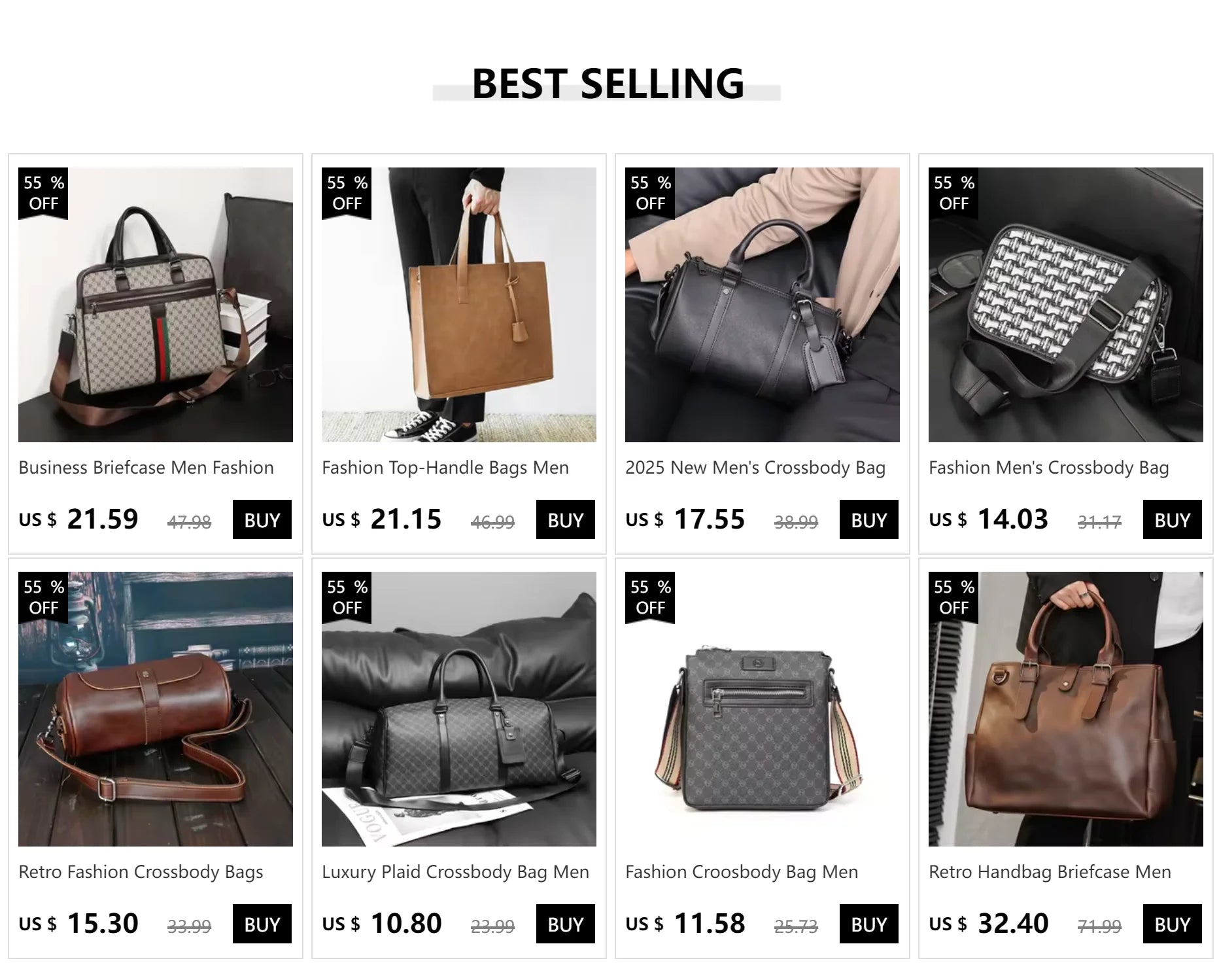 Fashion Men's Crossbody Bag Brand Designer Jacquard Canvas Crossbody Shoulder Bags For Men Small Square Shoulder Messenger Bag