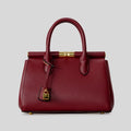 Brand Luxury Leather Handbag Large-capacity Briefcase With Gold Clasp Women Elegant Shoulder Crossbody Bag Clip Design Tote Bag