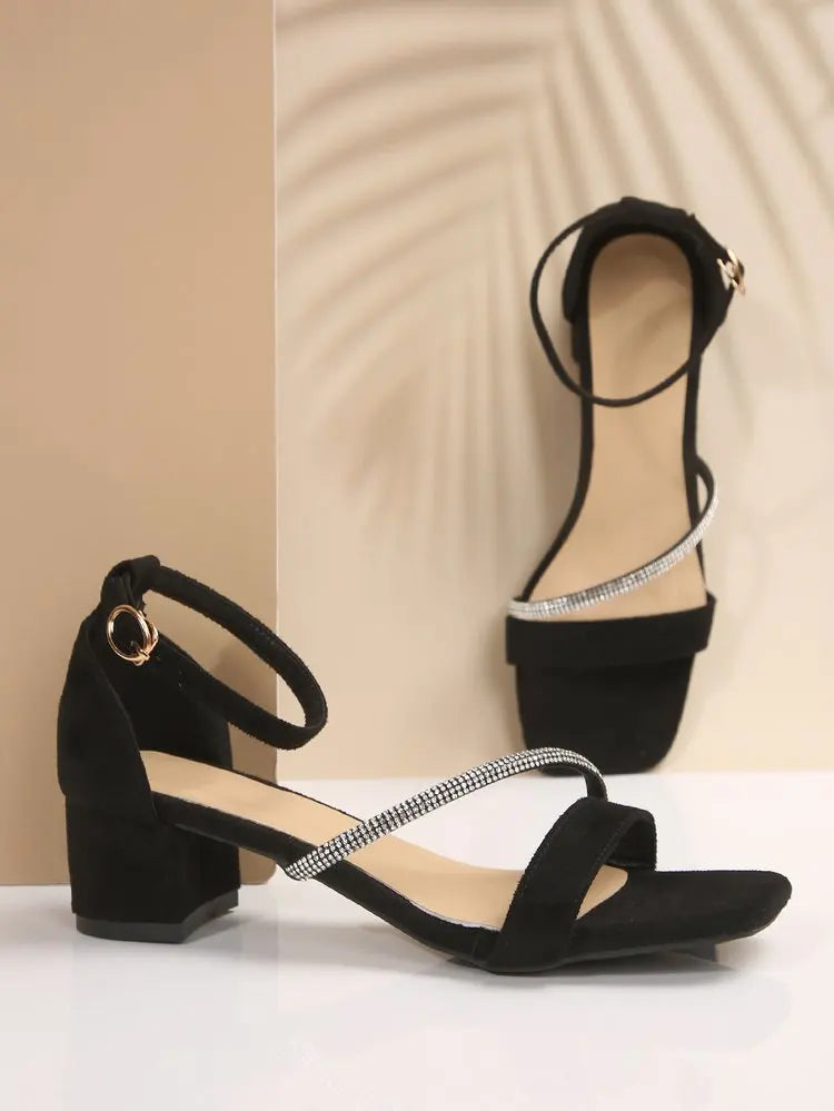 Summer Hot Selling Comfortable Elegant Sexy High-heeled Sandals Fashionable New Style Square Toe Anti Slip Casual Sandals Women
