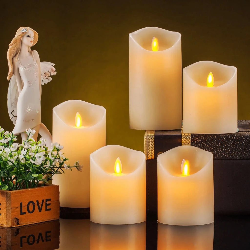 Flameless LED Candles with Remote Control and Timer Battery Operated Flickering Candle for Home Party Wedding Christmas Decor