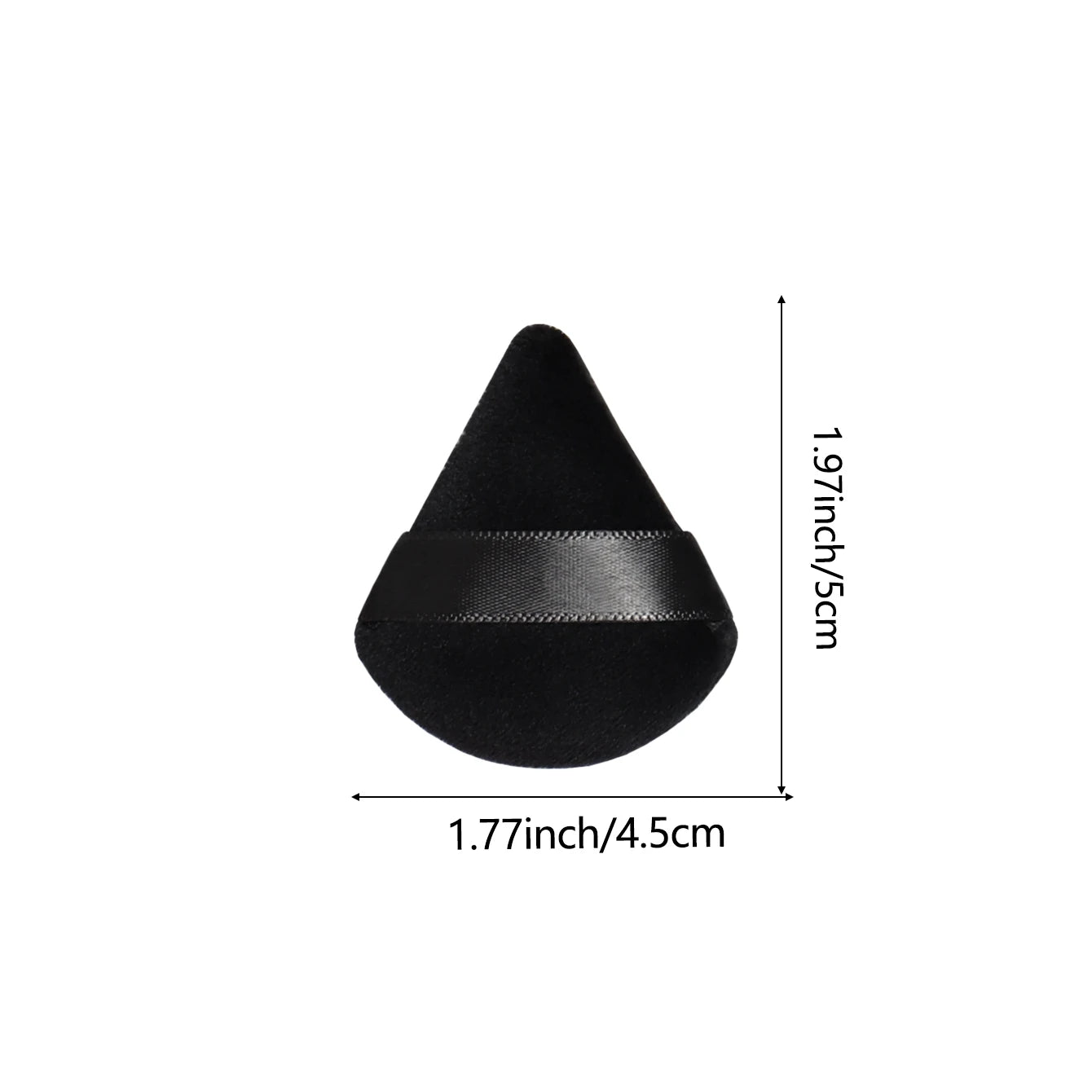 10Pcs Mini Triangle Shape Velvet Powder Puffs, Soft Makeup Blender Sponges for Face Contouring, Eyes & Corners