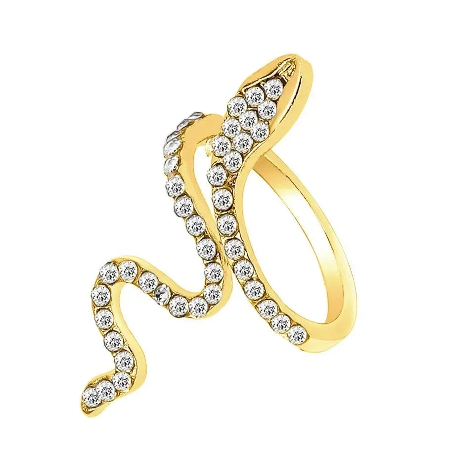 Women Gothic Open Snake Ring Adjustable Animal Rings Reptile Fashion Punk Personality Jewelry Accessories Jewellery Tentacles