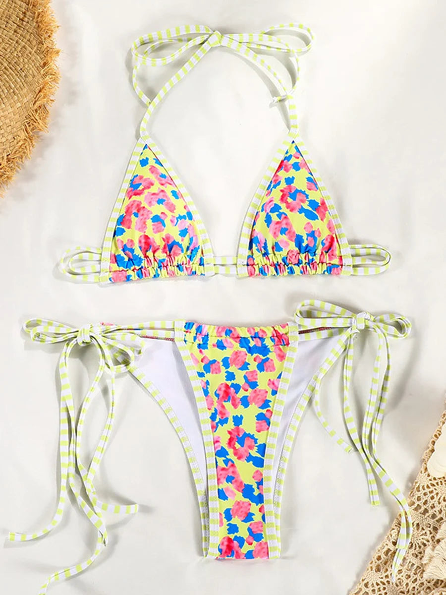 Micro Bikinis Sexy Swimsuit Women Bikini Set Triangle Swimwear String Beachwear Thong Two Piece Suits Brazilian Biquini