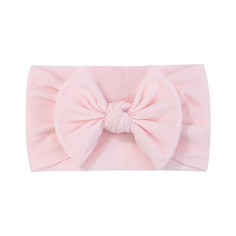 48 colors Baby Bowknot Hairband Broadside Headband Kids Girls Boutique Elastic Protect Turban Headwear Baby Hair Accessories