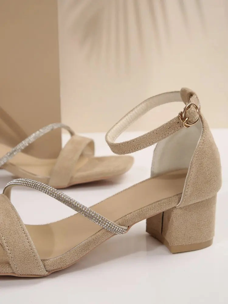 Summer Hot Selling Comfortable Elegant Sexy High-heeled Sandals Fashionable New Style Square Toe Anti Slip Casual Sandals Women