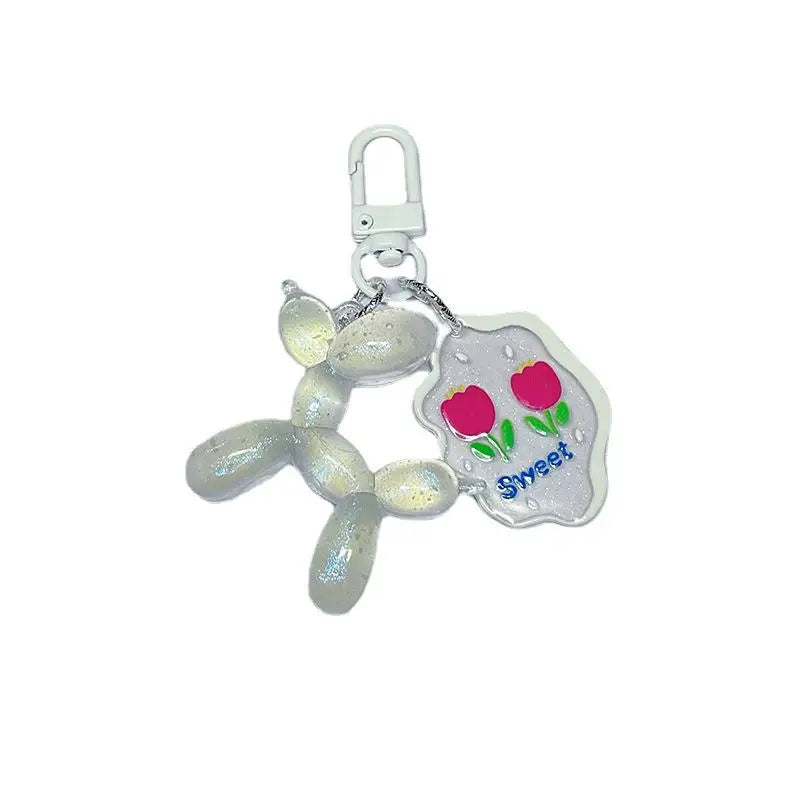 Balloon Dog Luminous Keychain Balloon Dog Glow At Night Pewndant Keyring Accessories Backpack Bags Pendant Kawaii Things Y2K New