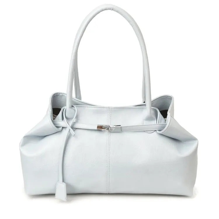 2026 New Large Capacity Soft Leather Pleated Women's Handbag Retro Commuter Tote Bag Quality Single Shoulder Slant Bag