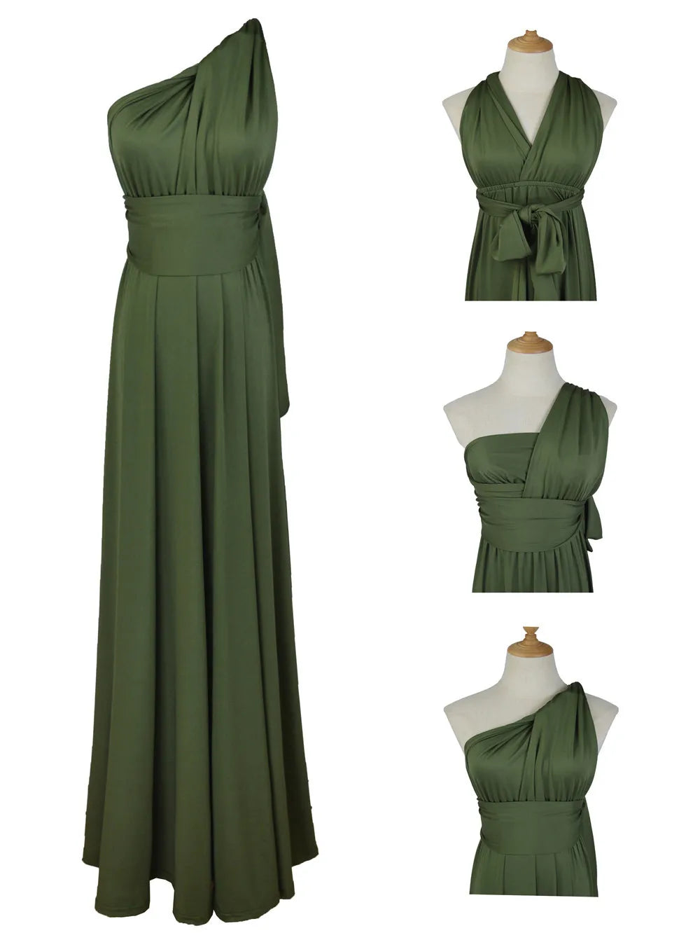 Formal Dress Women Elegant Evening Long Deep V Halter Dress Convertible Multi Way Wrap Maxi Grecian Dresses Wedding Party Dress