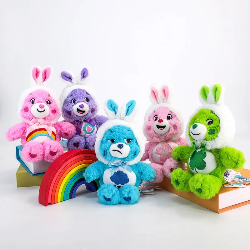 Care Bears 20cm Suction Cup Plush Pendant Rabbit Ear Bear Doll Car Home Decor Bag Ornament Lovely Birthday Gift for Kids & Fans