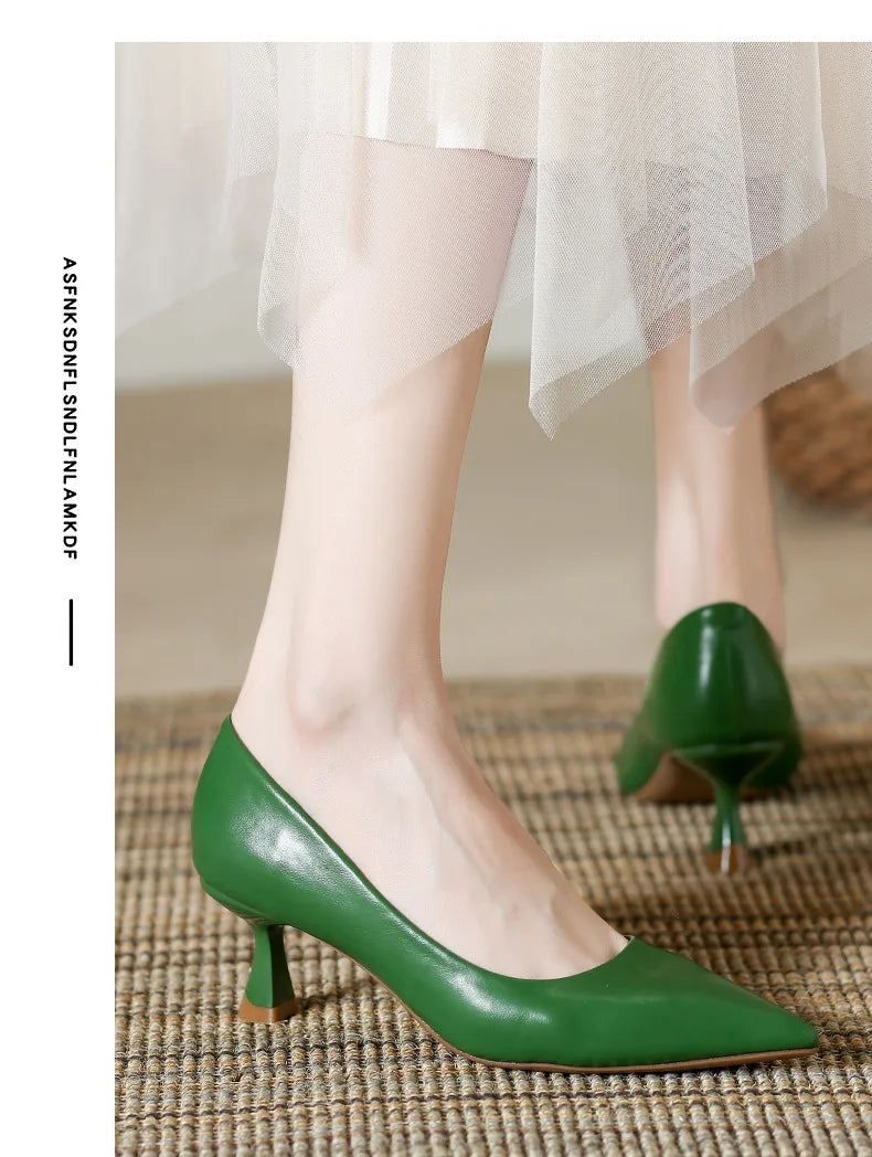 Patent Leather Fashion High Heels New Pointed Toe Pumps Elegant Woman Heeled Shoes Shallow Mouth Candy Colored Sexy Single Shoe