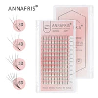 GLAMLASH Y YY W Shape Mesh Fake Natural Eyelash Extension C/D/L/LU Makeup Lashes Hand-woven Y False Premade Volume Lash