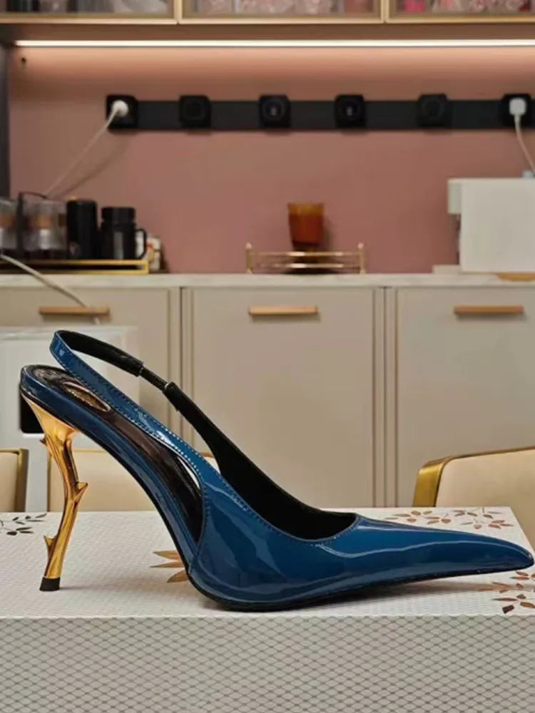 Summer high-heeled pointed women's sandals, European and American fashion runway parties, weddings, women's high heels