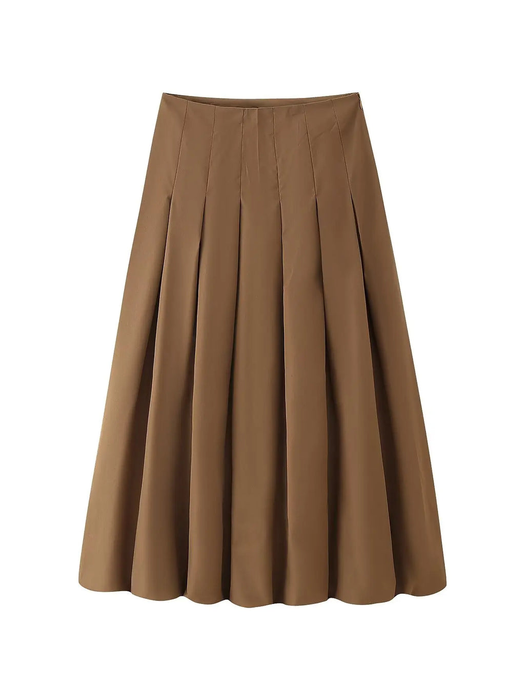 Women's Autumn New Short Zipper Jacket Short Sleeved Top High Waisted Pleated Lantern Flower Bud Half Skirt Set