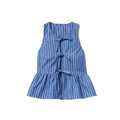y2k Clothes Tank Top Women Elegant Striped Sleeveless Tie Up Cardigan Vest T Shirt 2000s Aesthetic Streetwear
