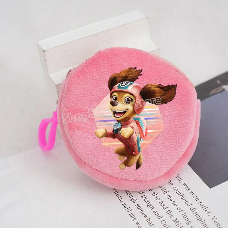 Paw Patrols Round Wallet Cute Keychain Bag Printing Coin Zipper Purse Anime Small Change Bags Convenient Mini Storage Pouch Gift