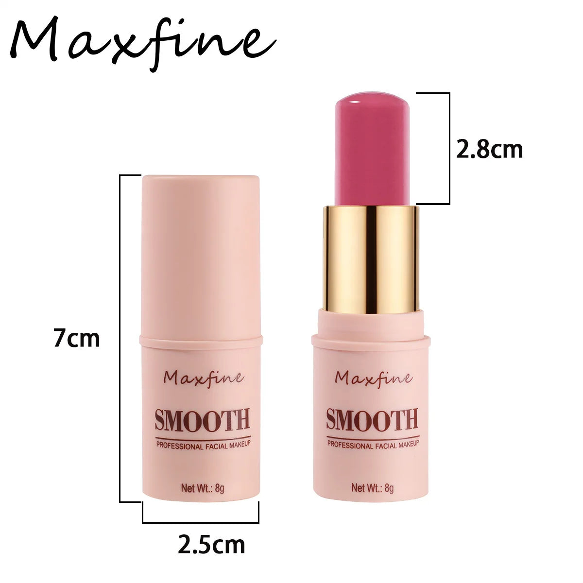 Facial Powder Blusher Stick Cream Shadow Highlight Repair Monochrome Expansion Color Shrink Red Rouge Concealer