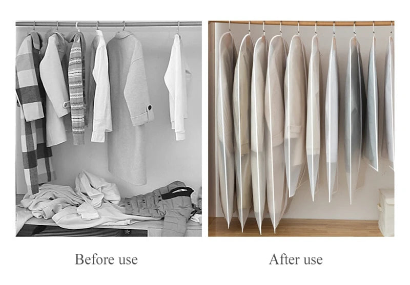 Clothes Hanging Dust cover wedding Dress Cover Suit Coat Storage Bag Garment bags Organizer Wardrobe Hanging Clothing Organizers